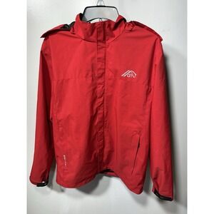 OTU Waterproof Hooded Raincoat Windbreaker Jacket Removable Hood Men's Size M